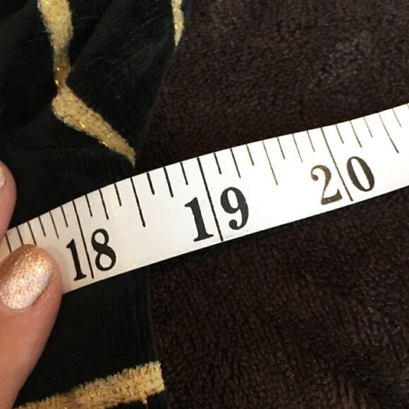 IMNYC BLACK VELOUR HOODY WITH GOLD STRIPE 🌻 - Picture 9 of 9